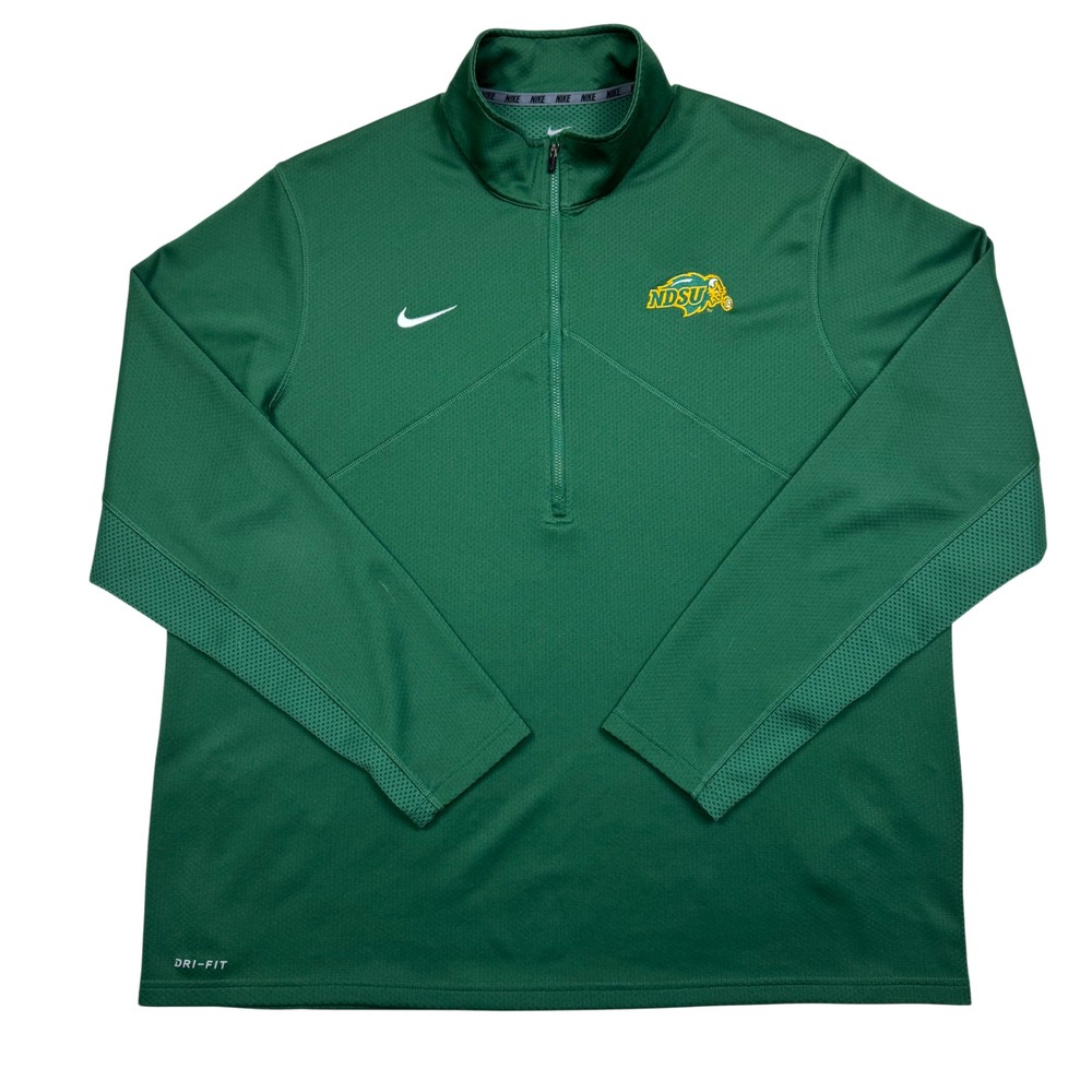 Nike Men's North Dakota State Bison NDSU 1/4 Zip Pullover Green Size 2XL